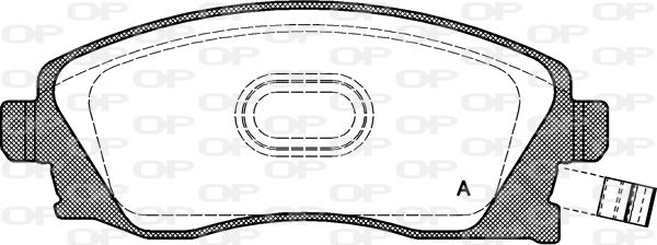OPEN PARTS Комплект тормозных колодок, дисковый тормоз BPA0774.12